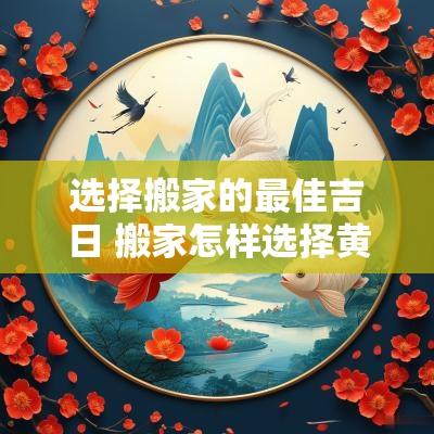选择搬家的最佳吉日 搬家怎样选择黄道吉日