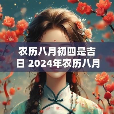 农历八月初四是吉日 2025年农历八月黄道吉日