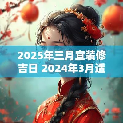 2025年三月宜装修吉日 2025年3月适合装修的黄道吉日