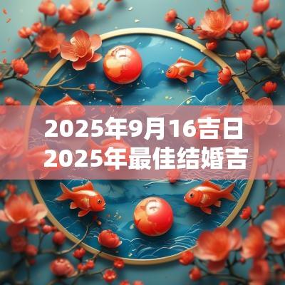 2025年9月16吉日 2025年最佳结婚吉日表