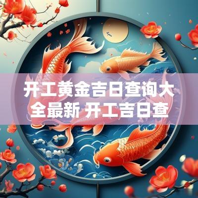 开工黄金吉日查询大全最新 开工吉日查询2025年黄道吉日吉时