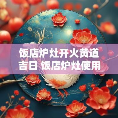饭店炉灶开火黄道吉日 饭店炉灶使用方法图解视频