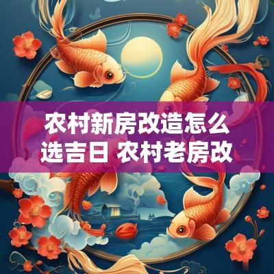 农村新房改造怎么选吉日 农村老房改造效果图