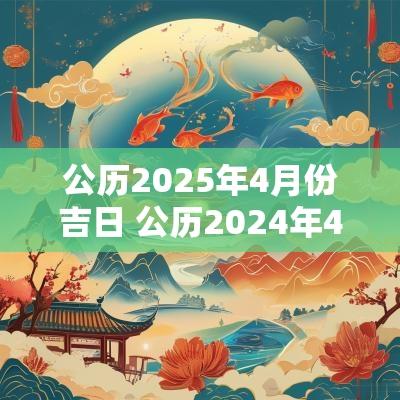 公历2025年4月份吉日 公历2025年4月黄道吉日有哪些