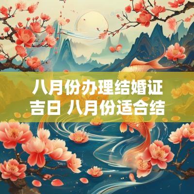 八月份办理结婚证吉日 八月份适合结婚的黄道吉日