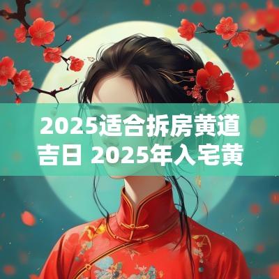 2025适合拆房黄道吉日 2025年入宅黄道吉日