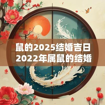 鼠的2025结婚吉日 2025年属鼠的结婚什么日子好