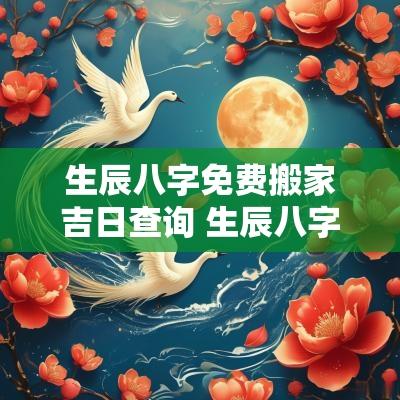 生辰八字免费搬家吉日查询 生辰八字算搬家吉日