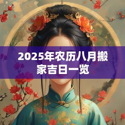 2025年农历八月搬家吉日一览