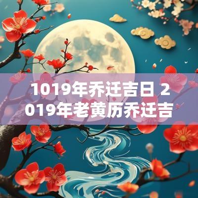 1019年乔迁吉日 2019年老黄历乔迁吉日