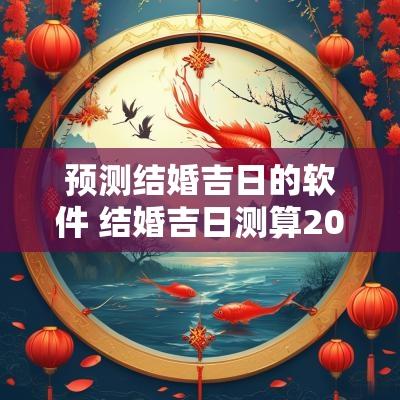 预测结婚吉日的软件 结婚吉日测算2025免费