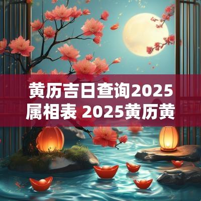 黄历吉日查询2025属相表 2025黄历黄道吉日一览表
