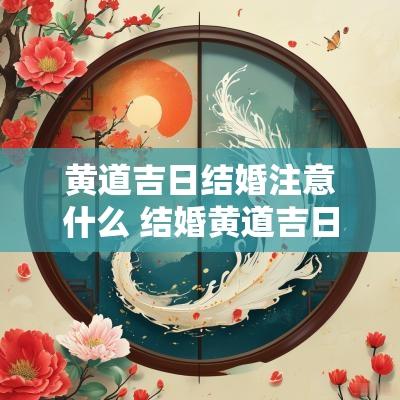 黄道吉日结婚注意什么 结婚黄道吉日注意事项