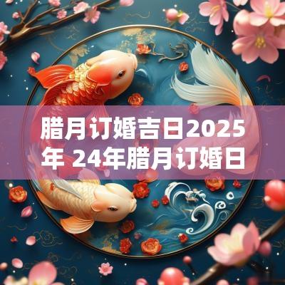 腊月订婚吉日2025年 24年腊月订婚日子