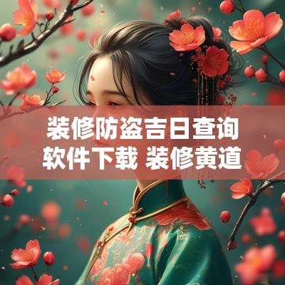 装修防盗吉日查询软件下载 装修黄道吉日查询2025年1月