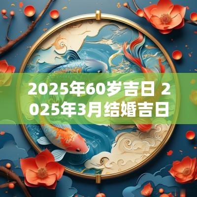2025年60岁吉日 2025年3月结婚吉日一览表