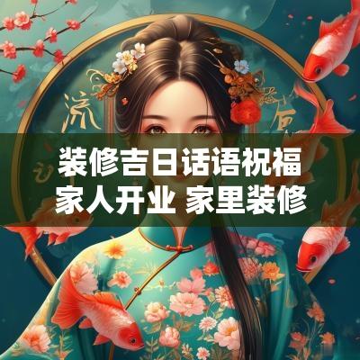 装修吉日话语祝福家人开业 家里装修开工祝福语