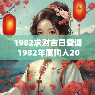 1982求财吉日查询 1982年属狗人2025年求财方向