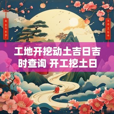 工地开挖动土吉日吉时查询 开工挖土日子