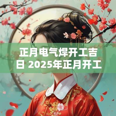 正月电气焊开工吉日 2025年正月开工吉日