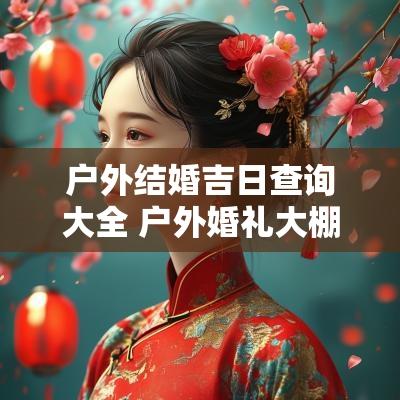 户外结婚吉日查询大全 户外婚礼大棚