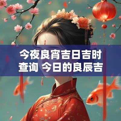 今夜良宵吉日吉时查询 今日的良辰吉时是几点