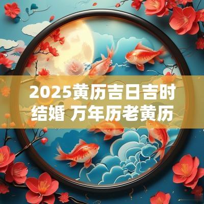 2025黄历吉日吉时结婚 万年历老黄历2025年结婚黄道吉日