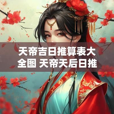 天帝吉日推算表大全图 天帝天后日推算