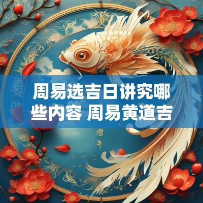 周易选吉日讲究哪些内容 周易黄道吉日查询