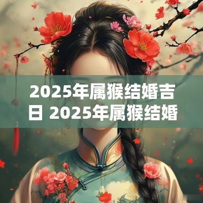 2025年属猴结婚吉日 2025年属猴结婚大利月