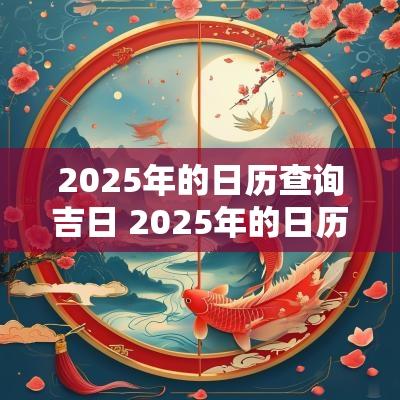 2025年的日历查询吉日 2025年的日历查询吉日时间