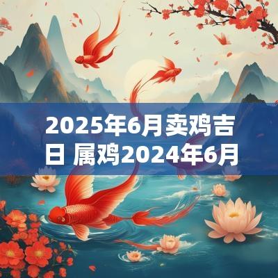 2025年6月卖鸡吉日 属鸡2025年6月6今天财运