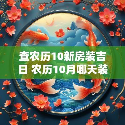查农历10新房装吉日 农历10月哪天装修吉日