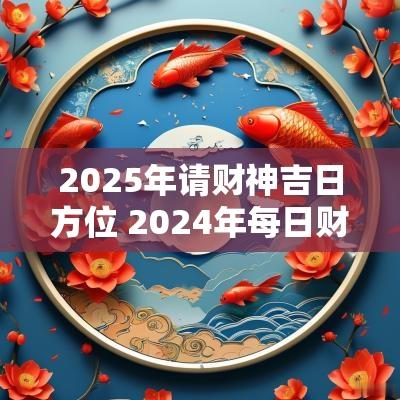 2025年请财神吉日方位 2025年每日财神方位查询表