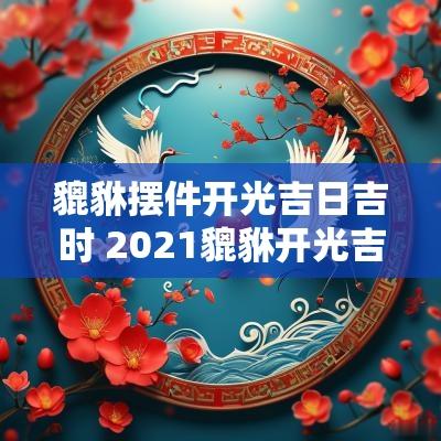 貔貅摆件开光吉日吉时 2025貔貅开光吉日吉时选法