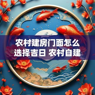 农村建房门面怎么选择吉日 农村自建房门面房设计图