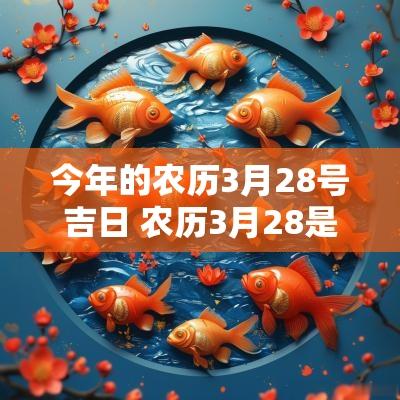 今年的农历3月28号吉日 农历3月28是新历几号