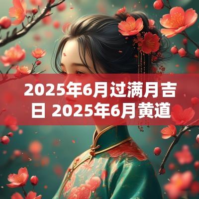 2025年6月过满月吉日 2025年6月黄道吉日
