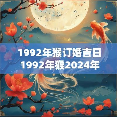 1992年猴订婚吉日 1992年猴2025年运势最新