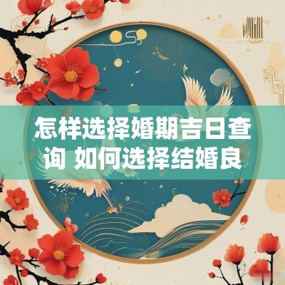 怎样选择婚期吉日查询 如何选择结婚良辰吉日