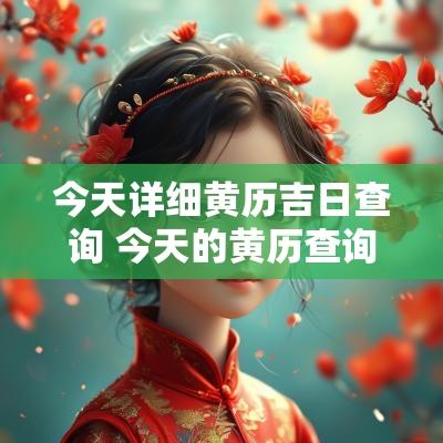 今天详细黄历吉日查询 今天的黄历查询吉时