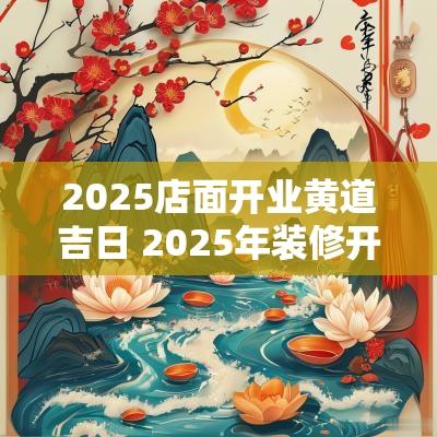 2025店面开业黄道吉日 2025年装修开工黄道吉日 2025店面开业黄道吉日 2025年装修开工黄道吉日