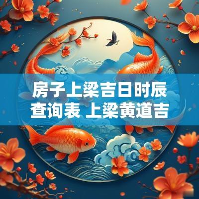 房子上梁吉日时辰查询表 上梁黄道吉日查询2025