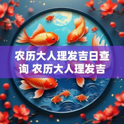 农历大人理发吉日查询 农历大人理发吉日查询最新