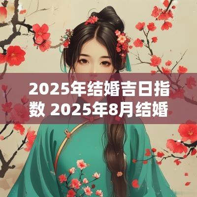 2025年结婚吉日指数 2025年8月结婚黄道吉日是哪几天