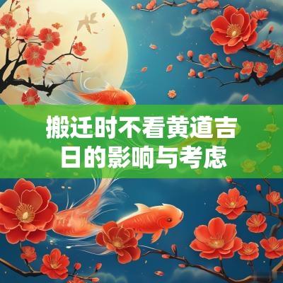 搬迁时不看黄道吉日的影响与考虑