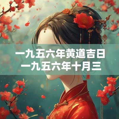 一九五六年黄道吉日 一九五六年十月三日晨