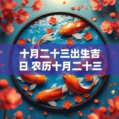 十月二十三出生吉日 农历十月二十三出生的人命运如何