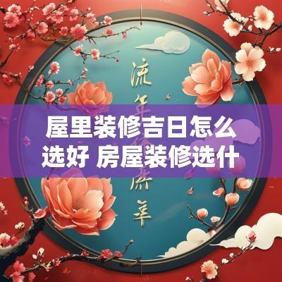 屋里装修吉日怎么选好 房屋装修选什么日子比较吉利