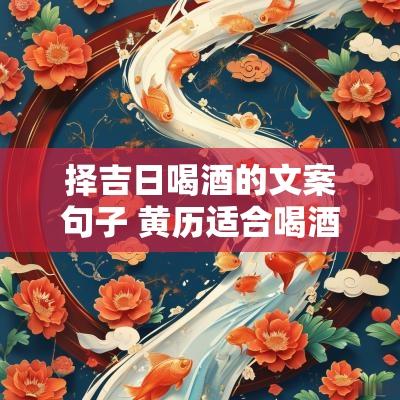 择吉日喝酒的文案句子 黄历适合喝酒的日子